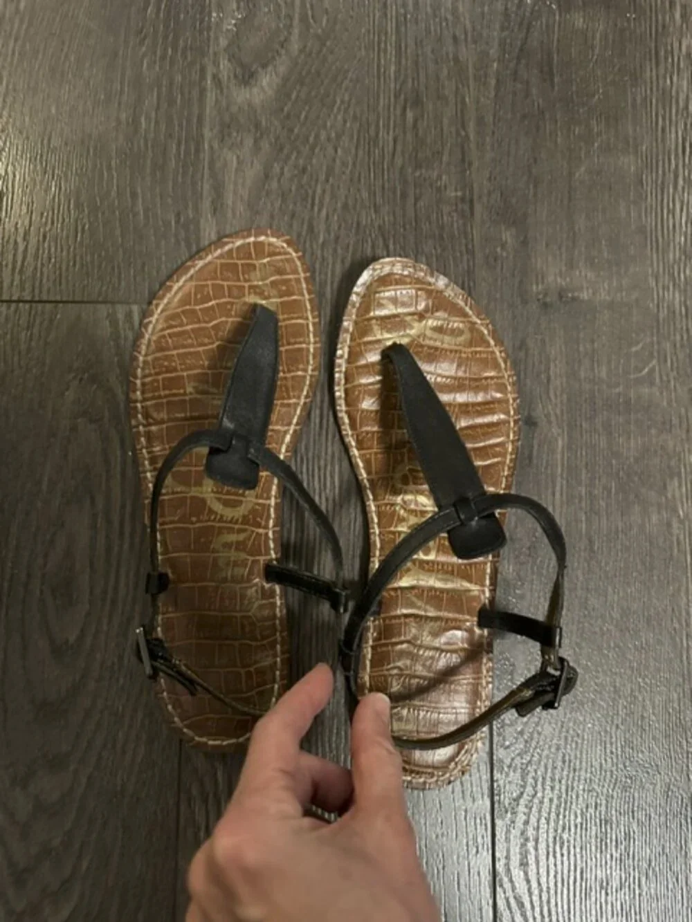 Sam Edelman Black Gigi Sandals, sz 6.5 - Picture 3 of 5